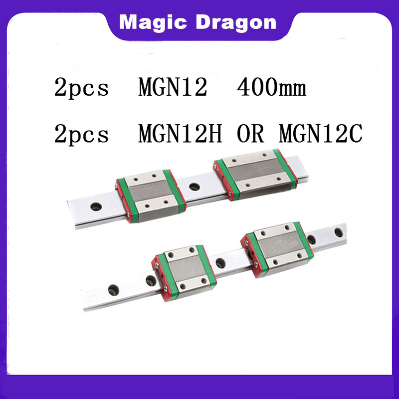 Linear Rail Mgn12H Set - รางเลื่อนเชิงเส้น Magic Dragon 2 ชิ้น ขนาด