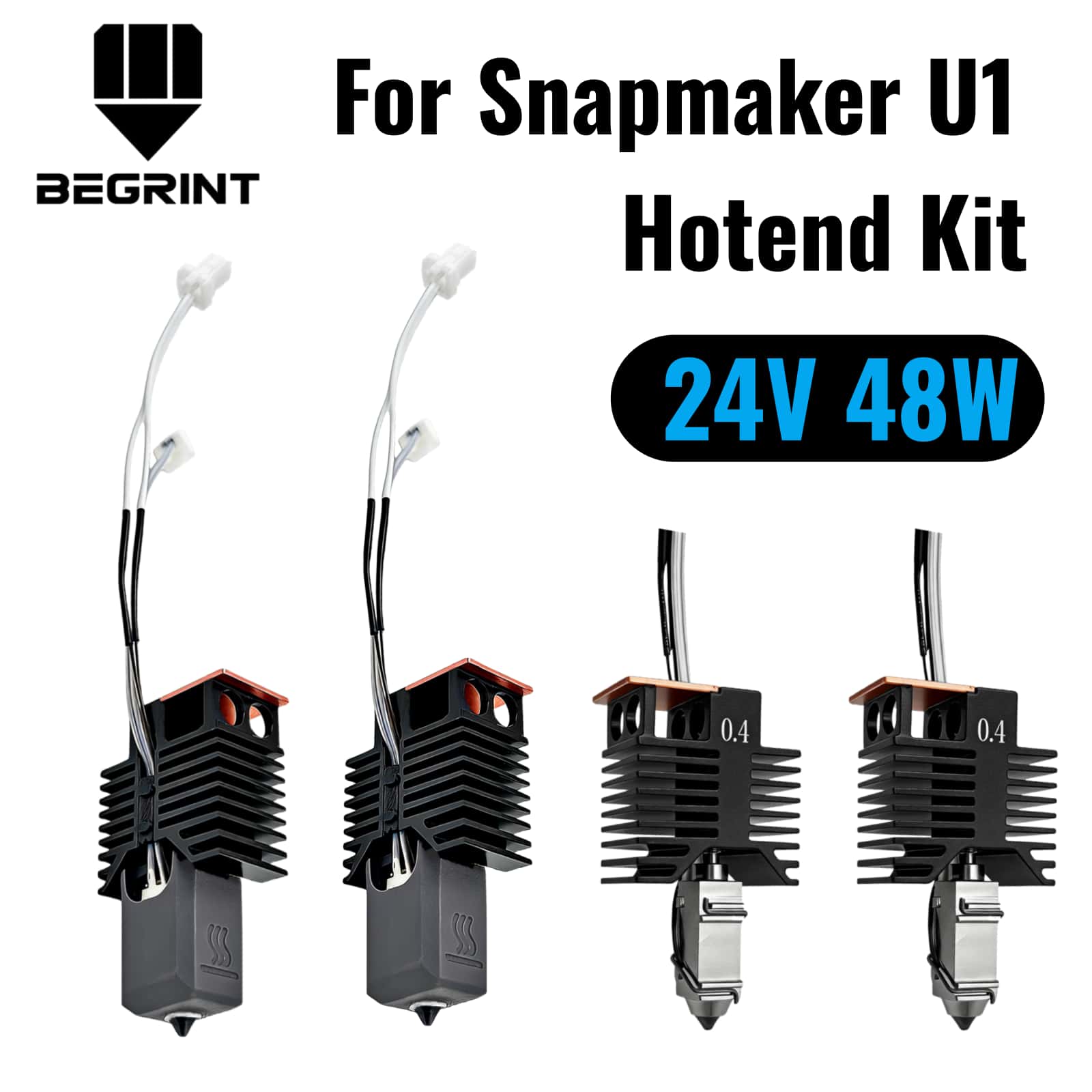 High Flow Ceramic Hotend - ชุดหัวพิมพ์ Snapmaker U1 Hotend 24V 48W