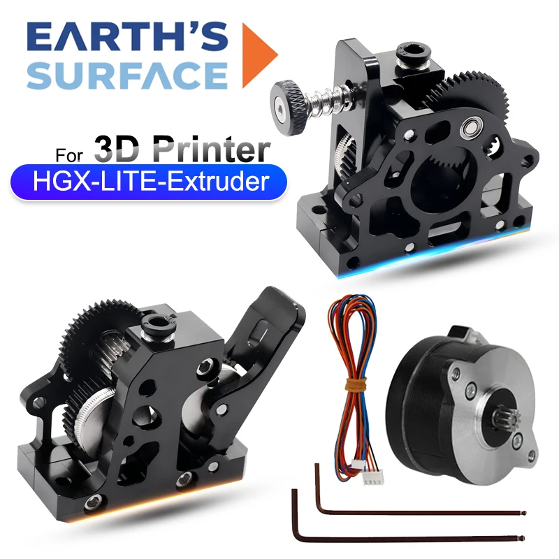 Direct Drive Dual Gear Extruder High Speed - HGX LITE เครื่องอัดรีดแบบลดรอบสองเกียร์ โครงสร้างเหล็กแข็ง พร้อมมอเตอร์ความเร็วสูง ระบบขับเคลื่อนโดยตรง