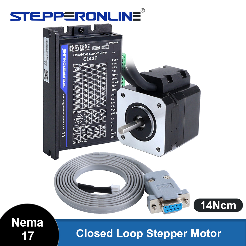Closed Loop Stepper Motor Nema 17 - STEPPERONLINE Nema 17 ปิด Loop Stepper