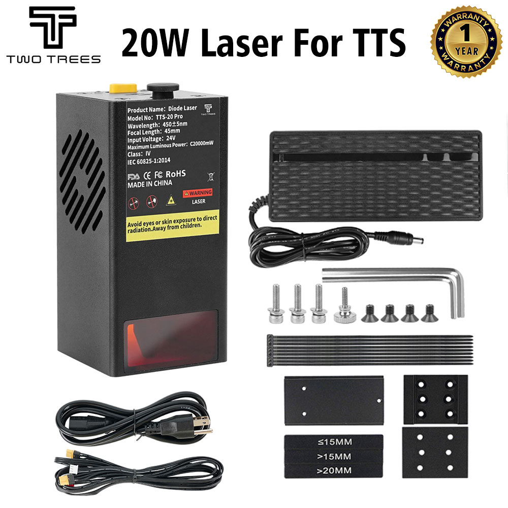 20W Laser Engraver Module Upgrade - TWOTREES 20W โมดูลเลเซอร์สําหรับ TTS-55 Pro การอัพเกรดเลเซอร์สําหรับ