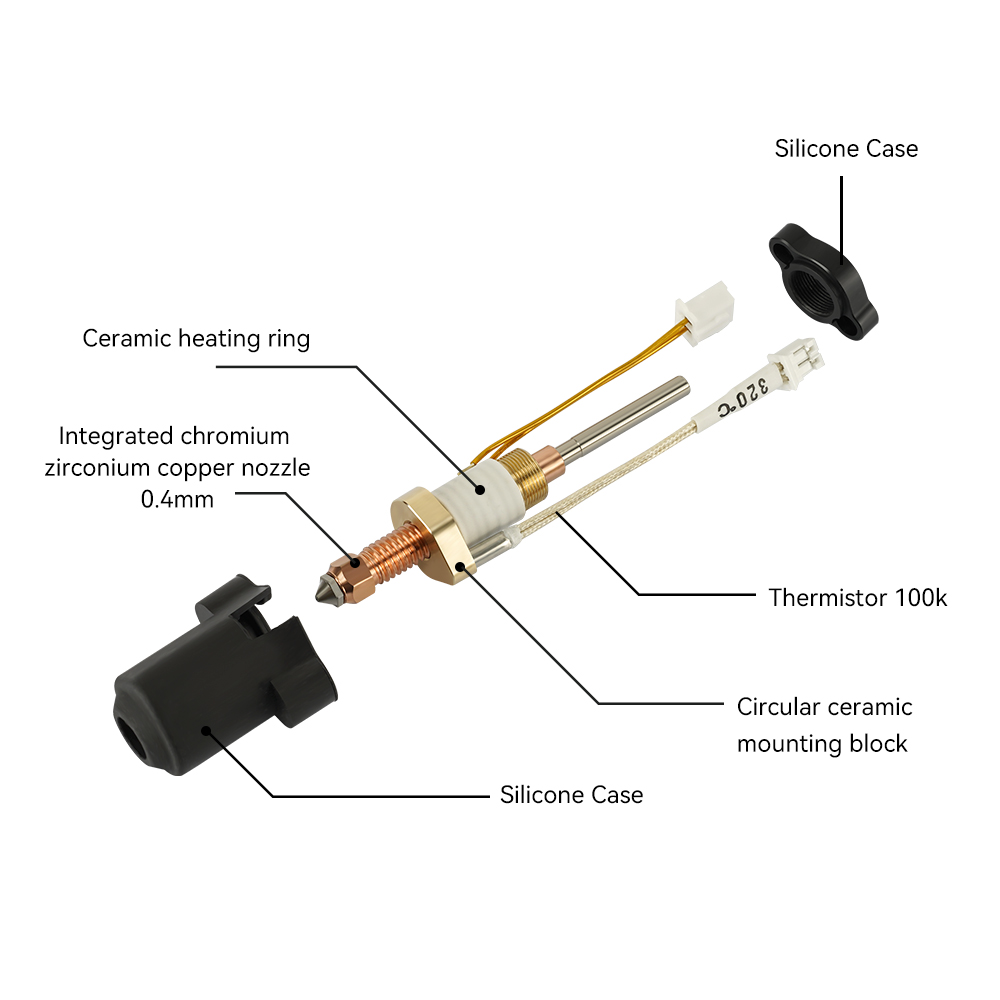 Hotend สําหรับ Creality K1C K1 - High Flow Ceramic Hotend บทวิจารณ์และราคา