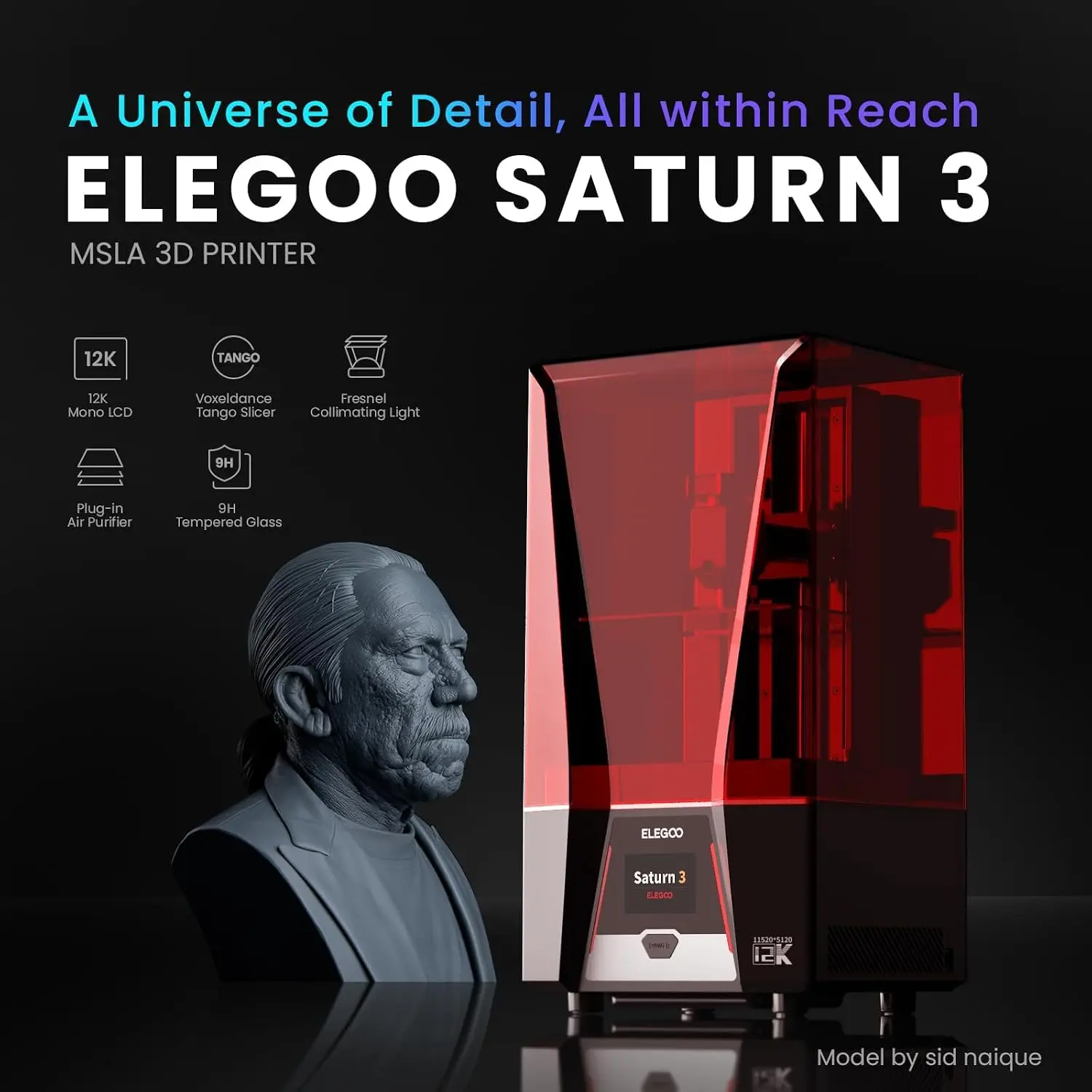เครื่องพิมพ์ 3 มิติ Saturn 3 M - 12K Monochrome Lcd Resin 3D Printer บทวิจารณ์และราคา