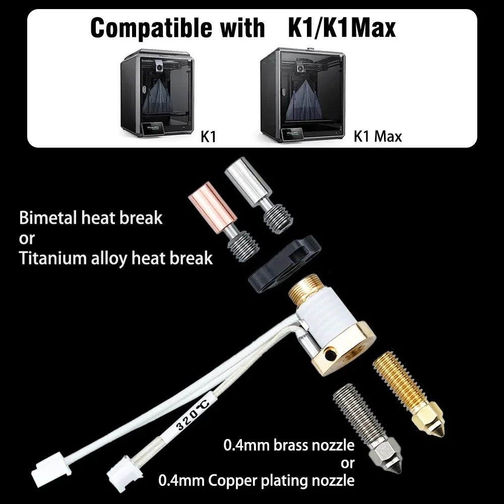 ชุดบล็อคความร้อนเซรามิก K1แบบพ - High Flow Ceramic Hotend บทวิจารณ์และราคา